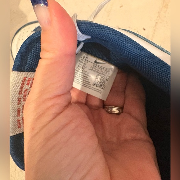 Nike Dunk Low Midnight Navy White Men’s 8.5 Good Condition No Box - Picture 7 of 9